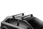 Bagażnik dachowy AUDI A6, 4dr sedan 2019-->. Bagażnik Thule Evo WingBar 7105-71142-5202, czarne belki 135cm.